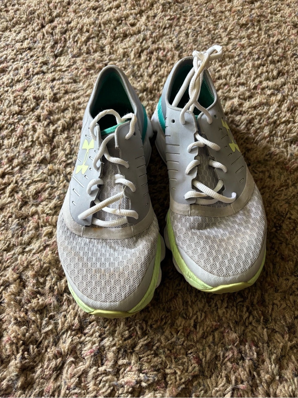 Under Armour Gray and Lime Women's Running Sneakers size 9